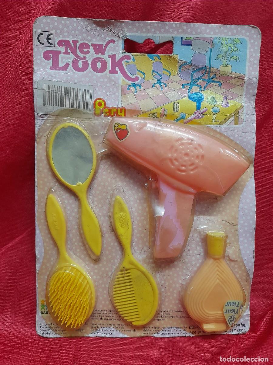 Juguetes antiguos y juegos de colecci&oacute;n: Antiguo Bl&iacute;ster New Look - Pery (Made in Spain). Secador y Accesorios de Peluquer&iacute;a / Juguete de Kio