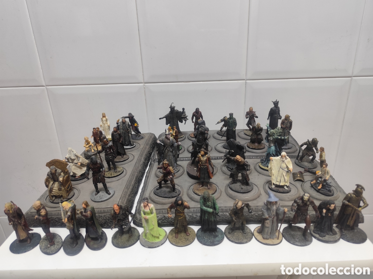 Juguetes antiguos y juegos de colecci&oacute;n: Colecci&oacute;n de figuras de plomo del se&ntilde;or de los anillos