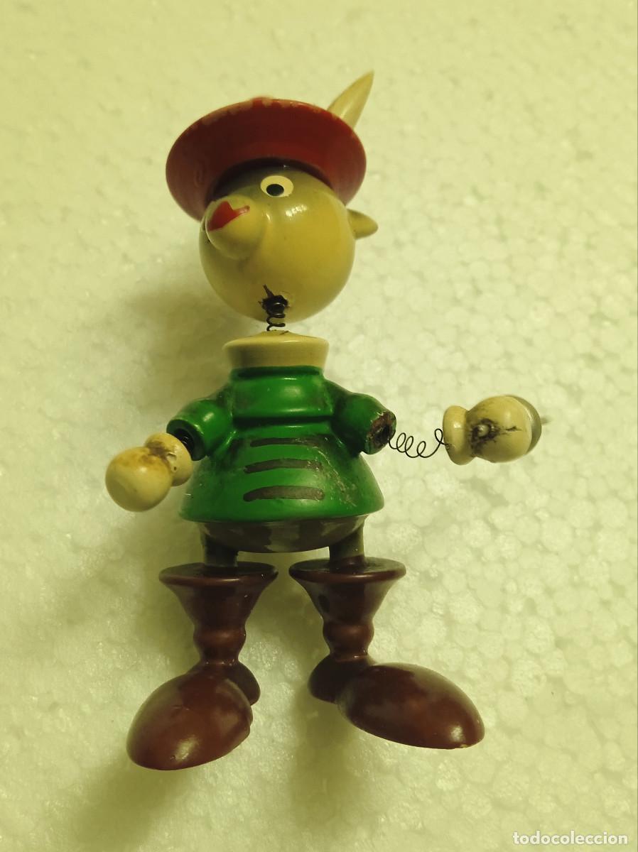Juguetes antiguos y juegos de colecci&oacute;n: Gato con botas, madera lacada a&ntilde;os 50