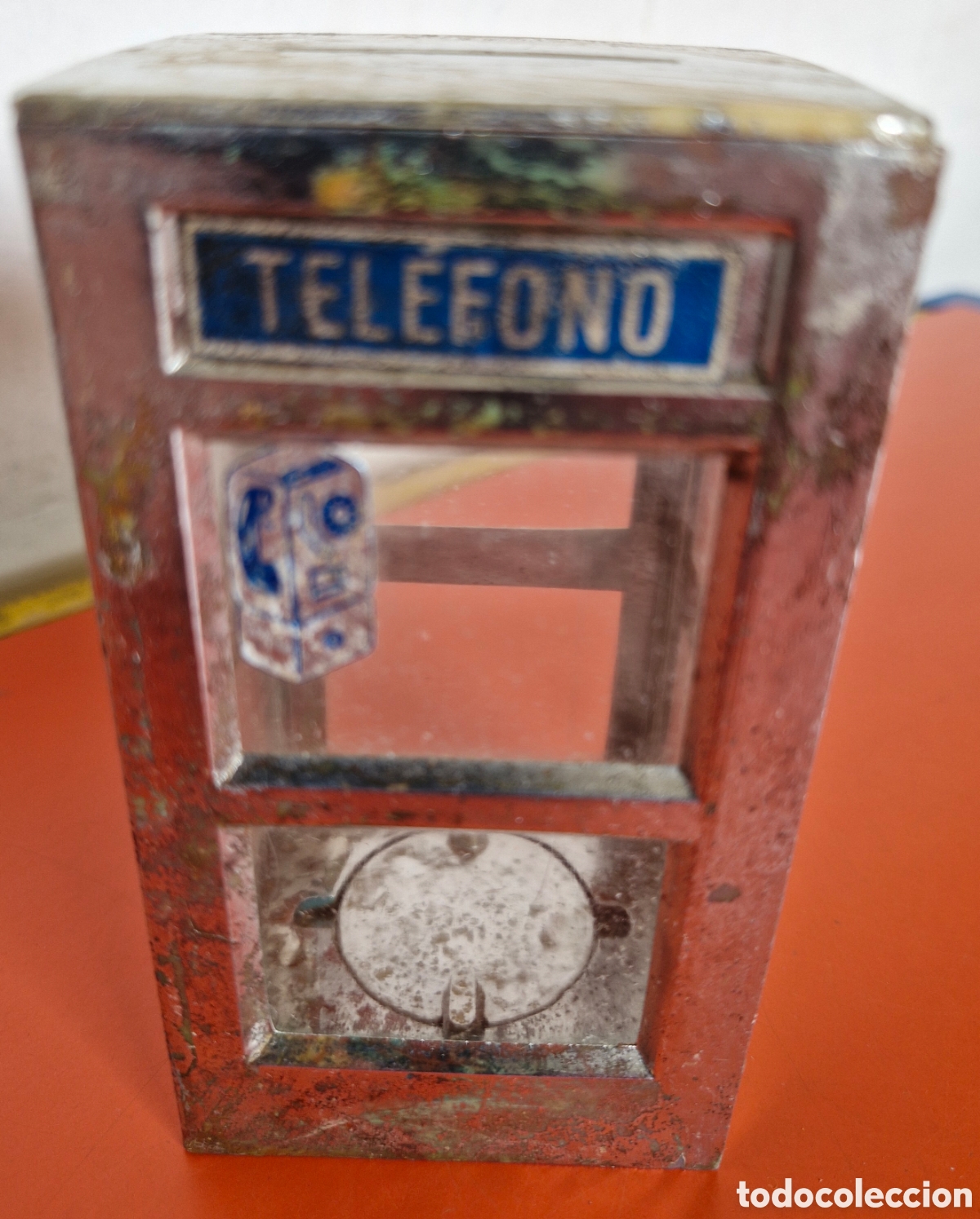 Juguetes antiguos y juegos de colecci&oacute;n: HUCHA CABINA TELEF&Oacute;NICA.BOTOPLASTIC - VILPA 70'S.SIN USO.