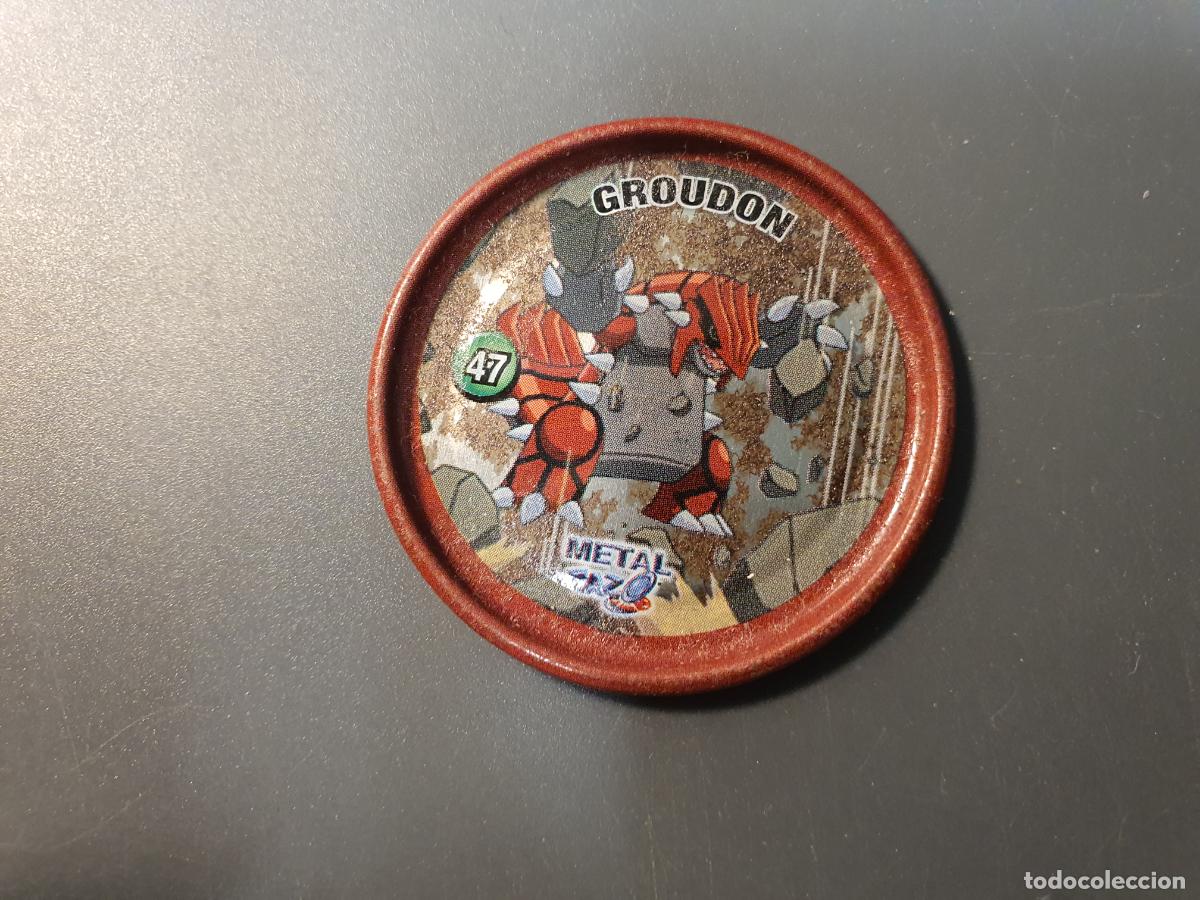 Juguetes antiguos y juegos de colecci&oacute;n: TAZO POKEMON -- A&Ntilde;O 2007 -- CHIPICAO - METAL TAZOS - N&ordm; 47 GROUDON