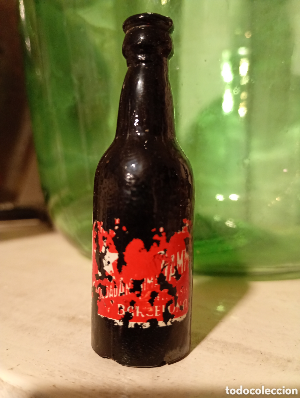 Juguetes antiguos y juegos de colecci&oacute;n: Botella botell&iacute;n juguete cristal estrella damm
