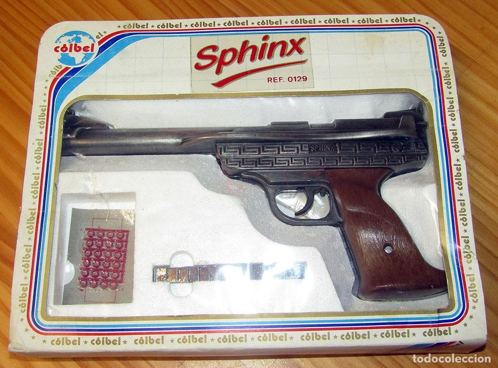 Juguetes antiguos y juegos de colecci&oacute;n: ANTIGUA PISTOLA DE JUGUETE SPHINX, DE COIBEL - NUEVA Y EN SU CAJA - METAL - A&Ntilde;OS 70/80
