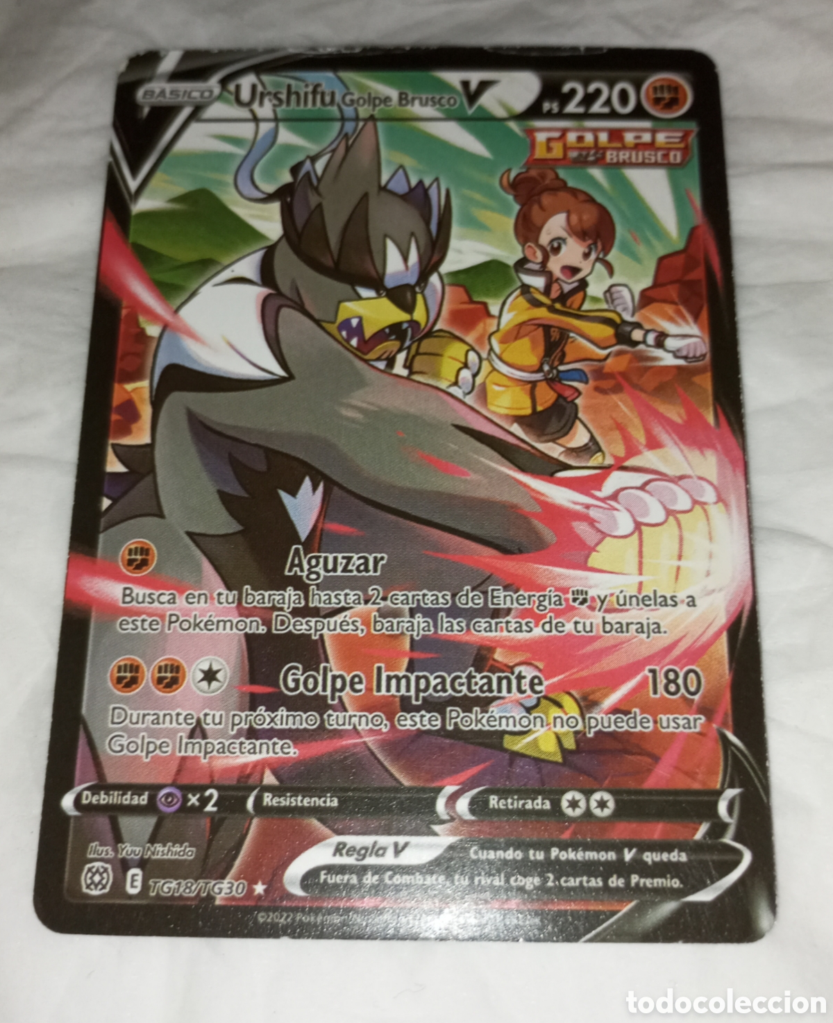 Juguetes antiguos y juegos de colecci&oacute;n: Carta Pok&eacute;mon urshifu golpe brusco V tg18/tg30 astros brillantes