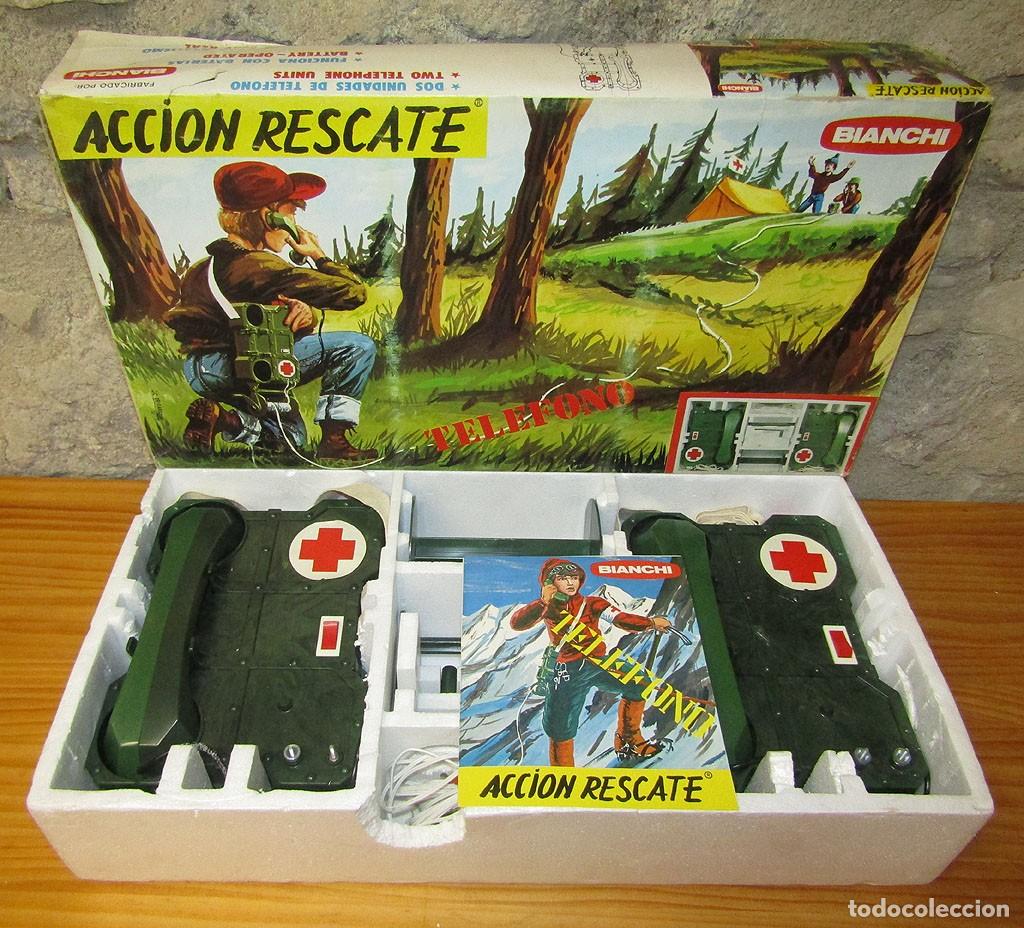 Juguetes antiguos y juegos de colecci&oacute;n: ANTIGUOS TEL&Eacute;FONOS ACCION RESCATE DE BIANCHI - NUEVO Y EN SU CAJA ORIGINAL - A&Ntilde;OS 70