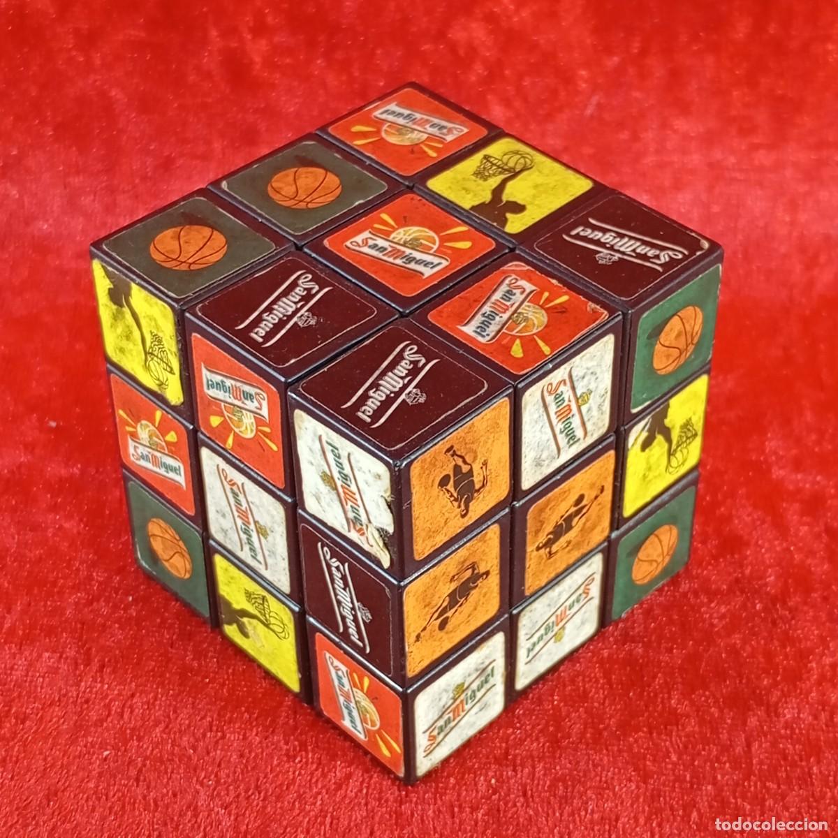 Juguetes antiguos y juegos de colecci&oacute;n: CUBO DE RUBIK - 3X3X3 - CERVEZA SAN MIGUEL - 5,5 X 5,5 CM - VINTAGE - 16