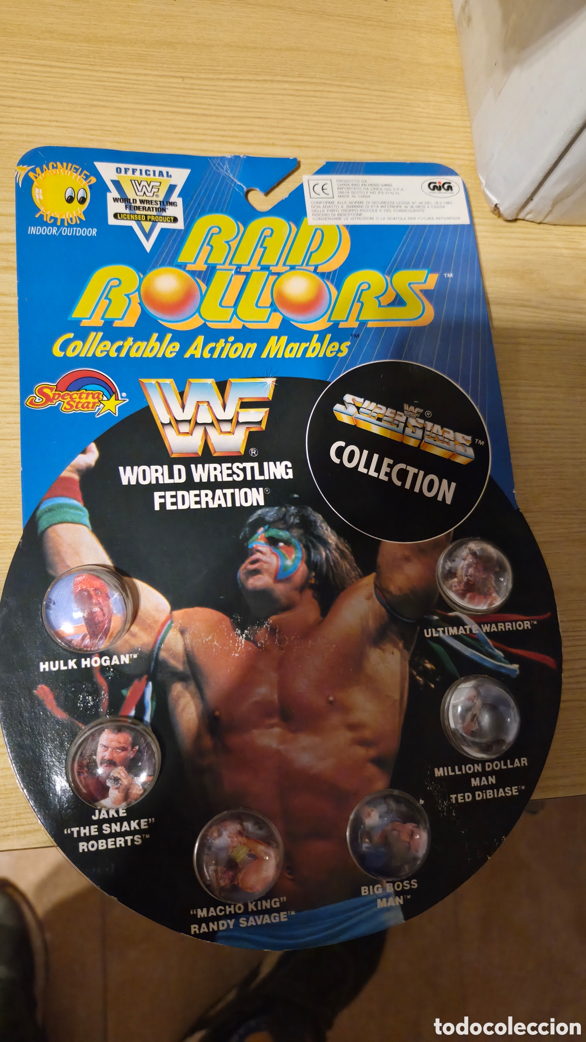 Juguetes antiguos y juegos de colecci&oacute;n: Antiguas canicas de Hulk Hogan, Ultimate Warrior, Ted Dibiase, Macho Man wwe wwf A&ntilde;os 90 original