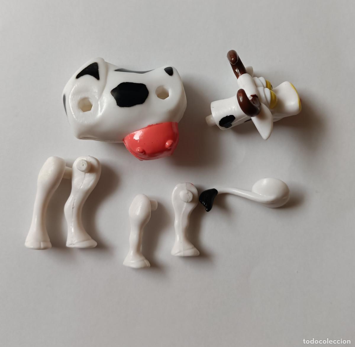 Juguetes antiguos y juegos de colecci&oacute;n: Tombola Crazy Zoo 2001 figura mu&ntilde;eco s figurita montable animal vaca
