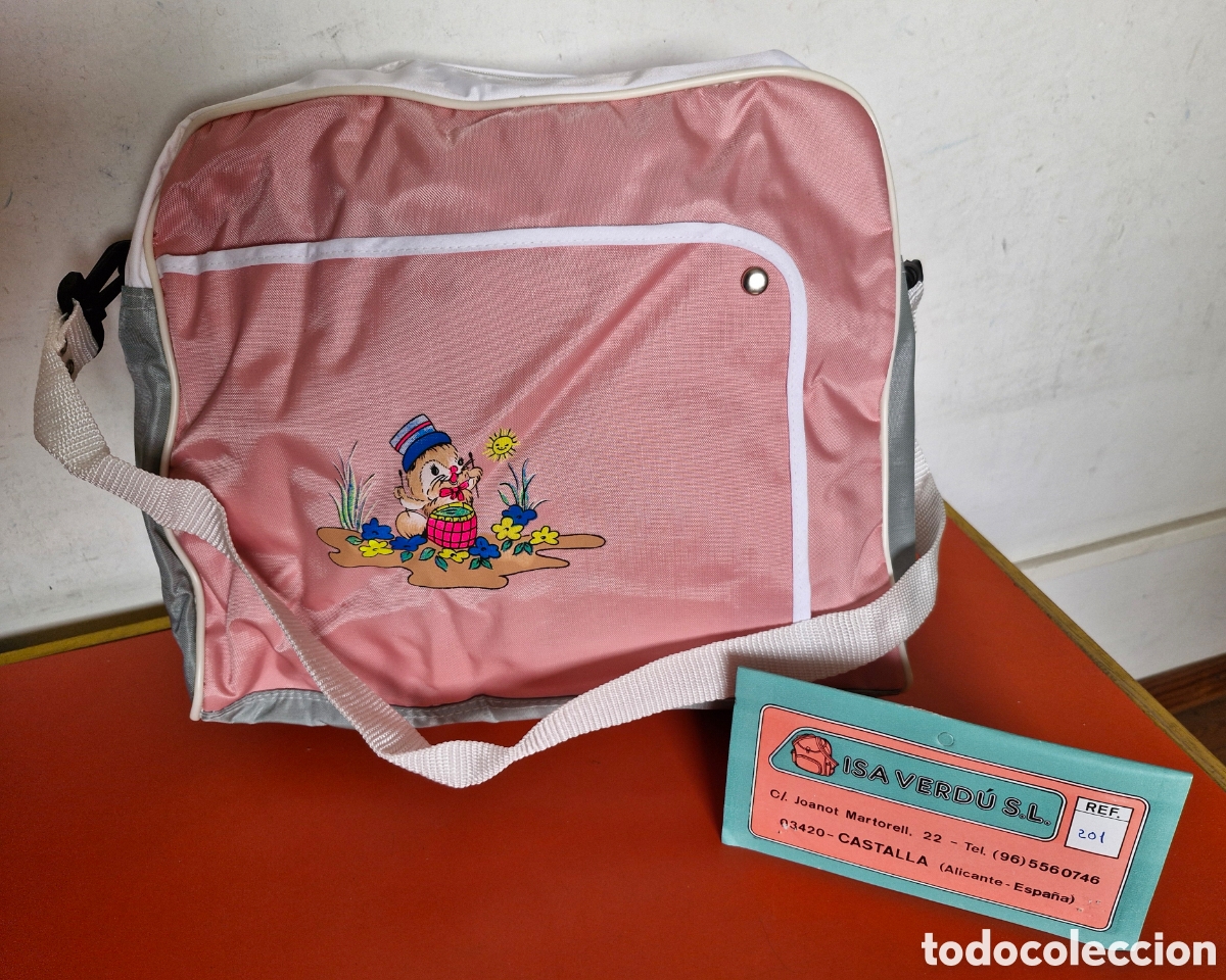 Juguetes antiguos y juegos de colecci&oacute;n: BOLSA ESCOLAR BANDOLERA.ISA VERD&Uacute; 80'S.NUEVA.