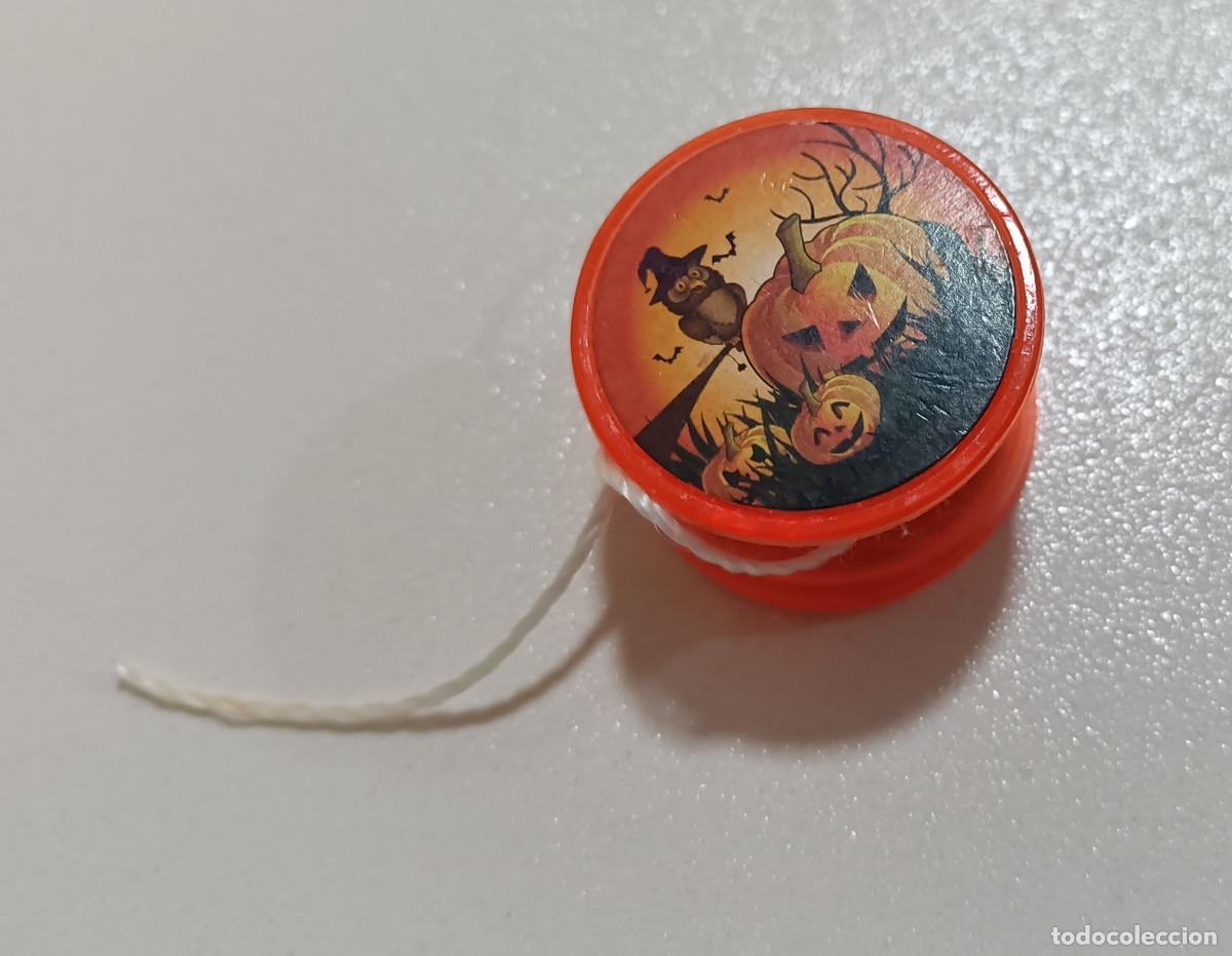 Juguetes antiguos y juegos de colecci&oacute;n: yoyo calabaza terror halloween haloween miniatura mini yo yo juego juguete escala