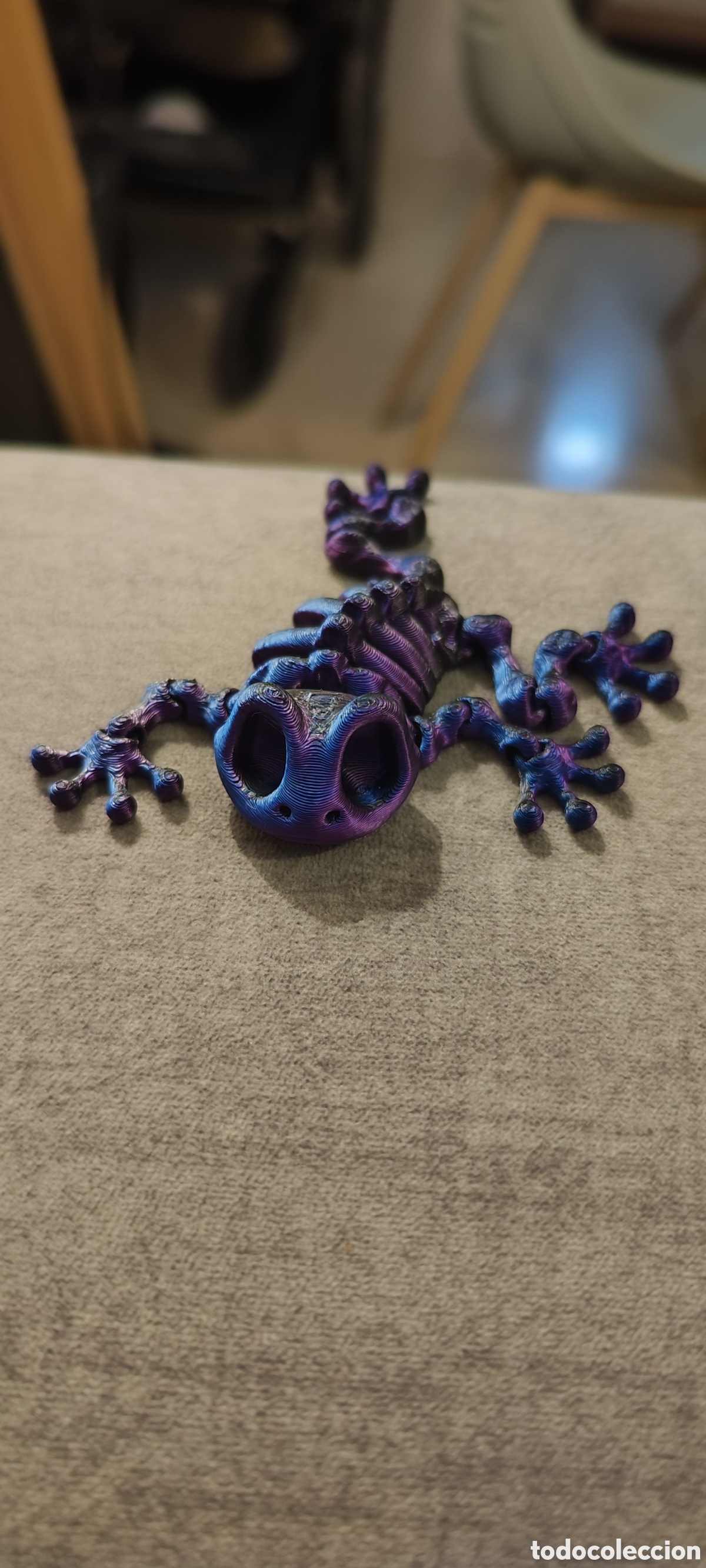 Juguetes antiguos y juegos de colecci&oacute;n: Figura articulada sensorial esqueleto 3D rana color fantas&iacute;a