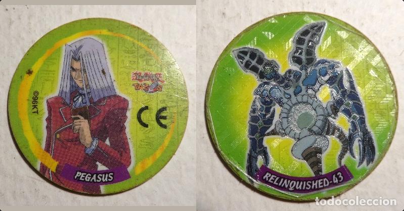 Juguetes antiguos y juegos de colecci&oacute;n: TAZO CAPS DUEL YU GI OH N&ordm; 43 PEGASUS / RELINQUISHED