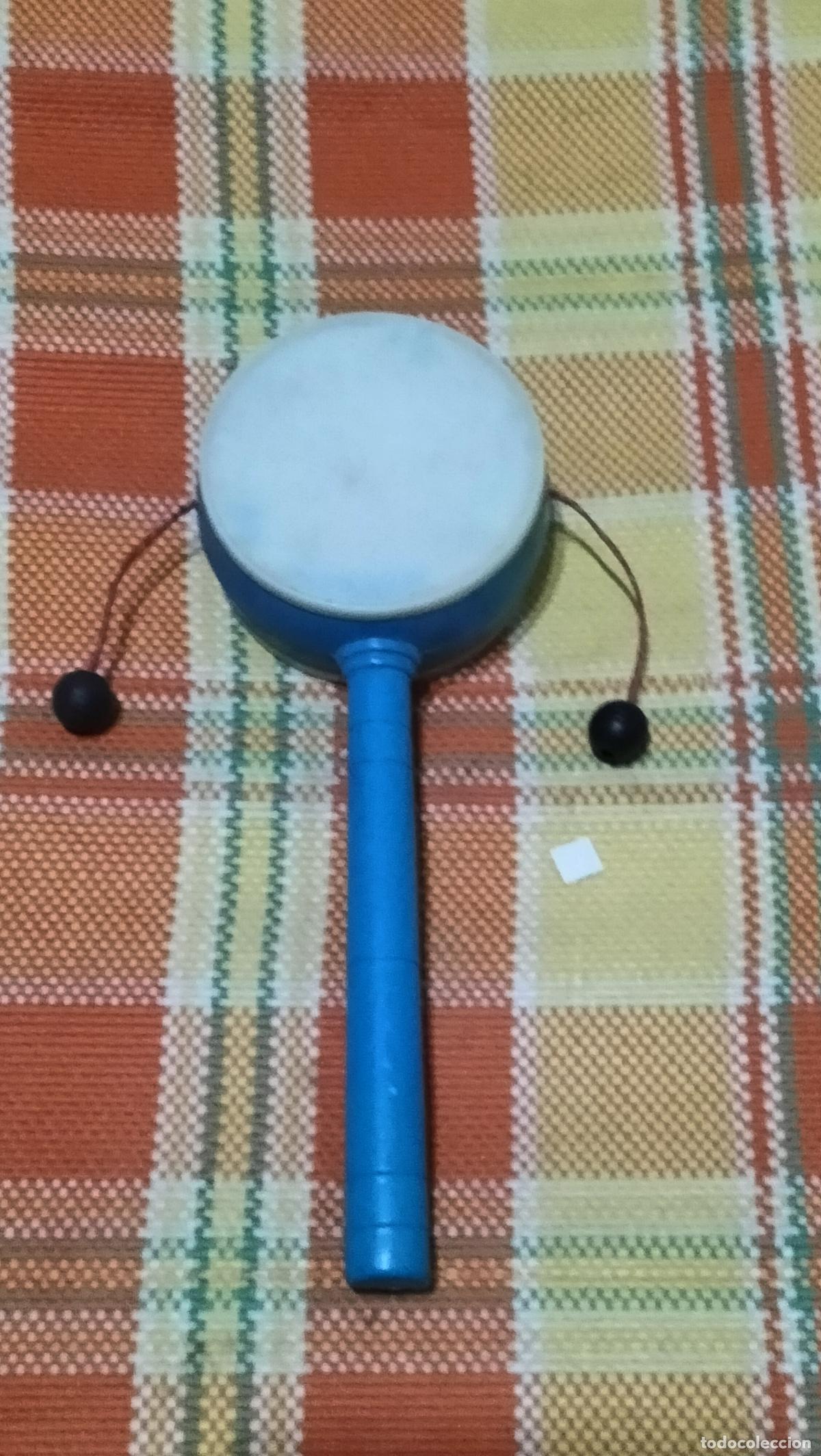 Juguetes antiguos y juegos de colecci&oacute;n: ANTIGUO TAMBOR SONAJERO