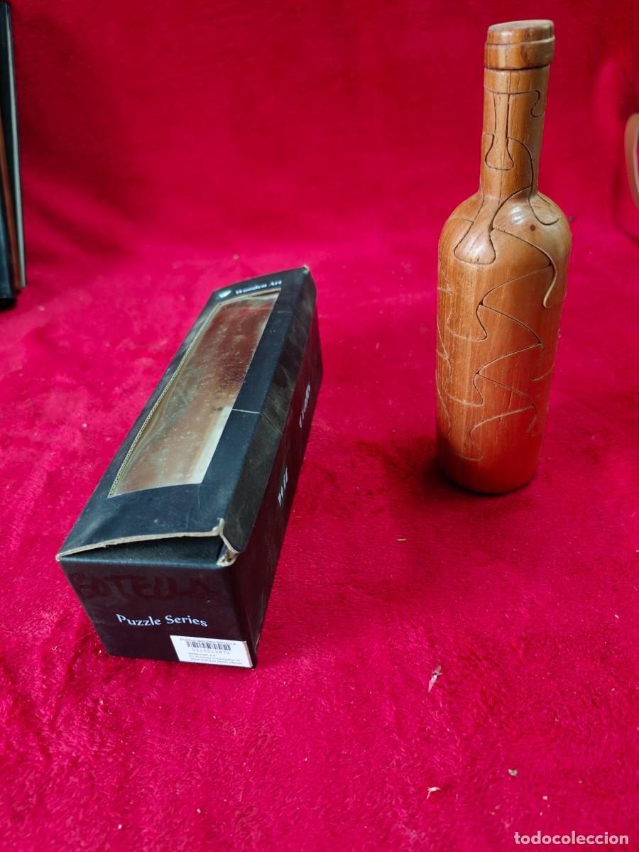 Juguetes antiguos y juegos de colecci&oacute;n: puzle botella, de madera, las fotografias son parte de la descrpcion