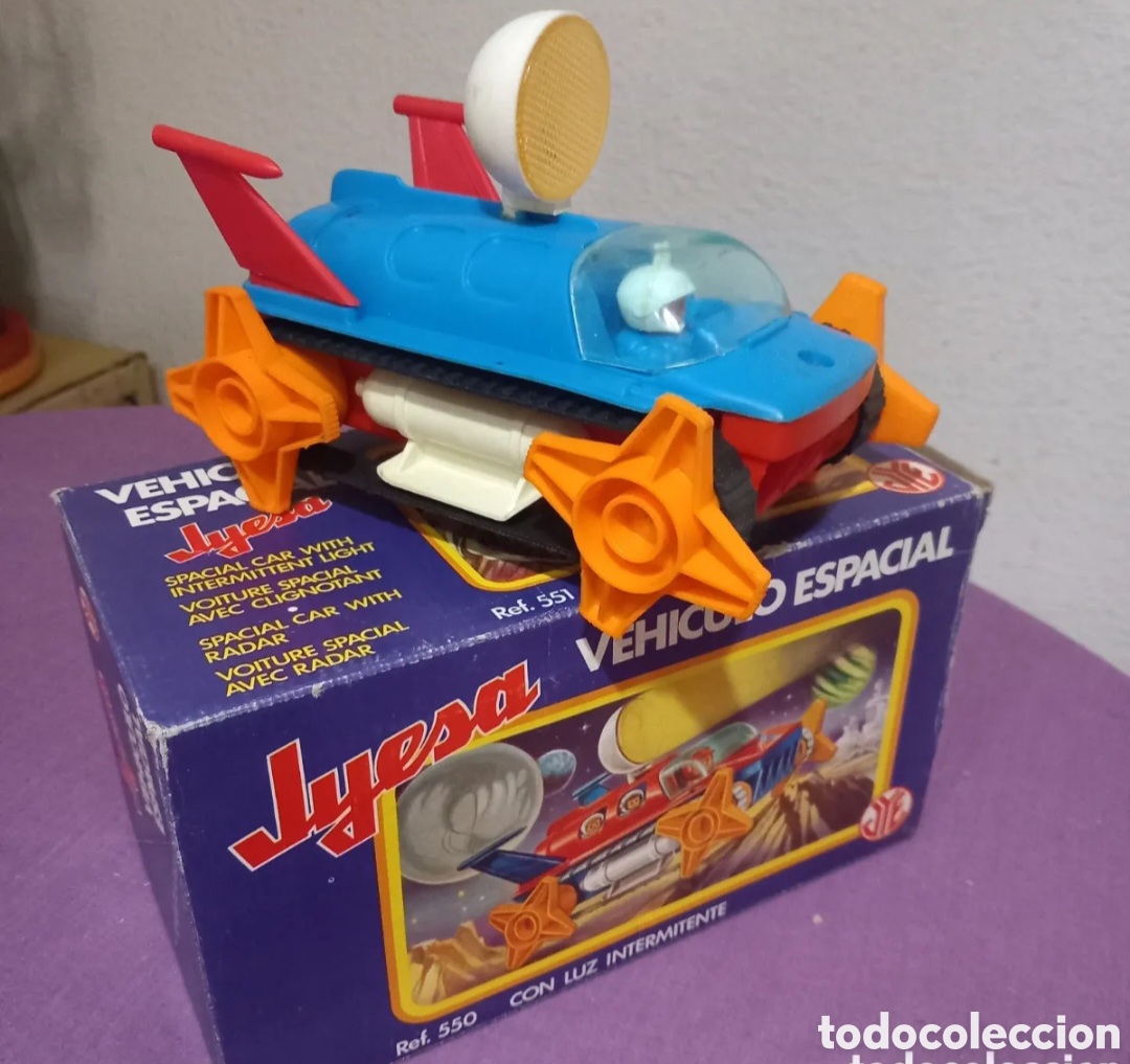 Jouets anciens Jyesa: ANTIGUA VEHICULO ESPACIAL/JUGUETES JYESA(FUNCIONANDO+LUZ INTERMITENTE)en caja original