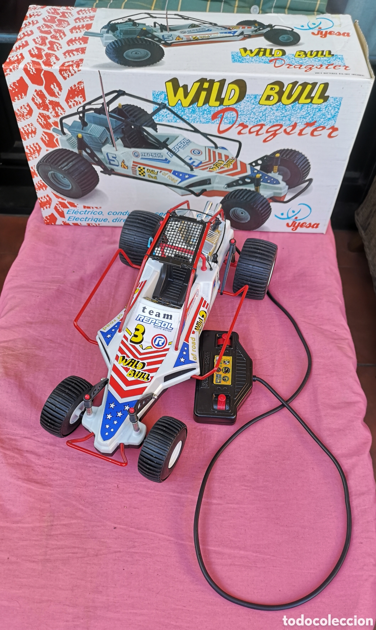 Juguetes antiguos Jyesa: Jyesa. Wild Bull Dragster ref. 820. El&eacute;ctrico conducido. SIN USAR. FUNCIONA PERO NO ANDA. A&ntilde;os 70/80