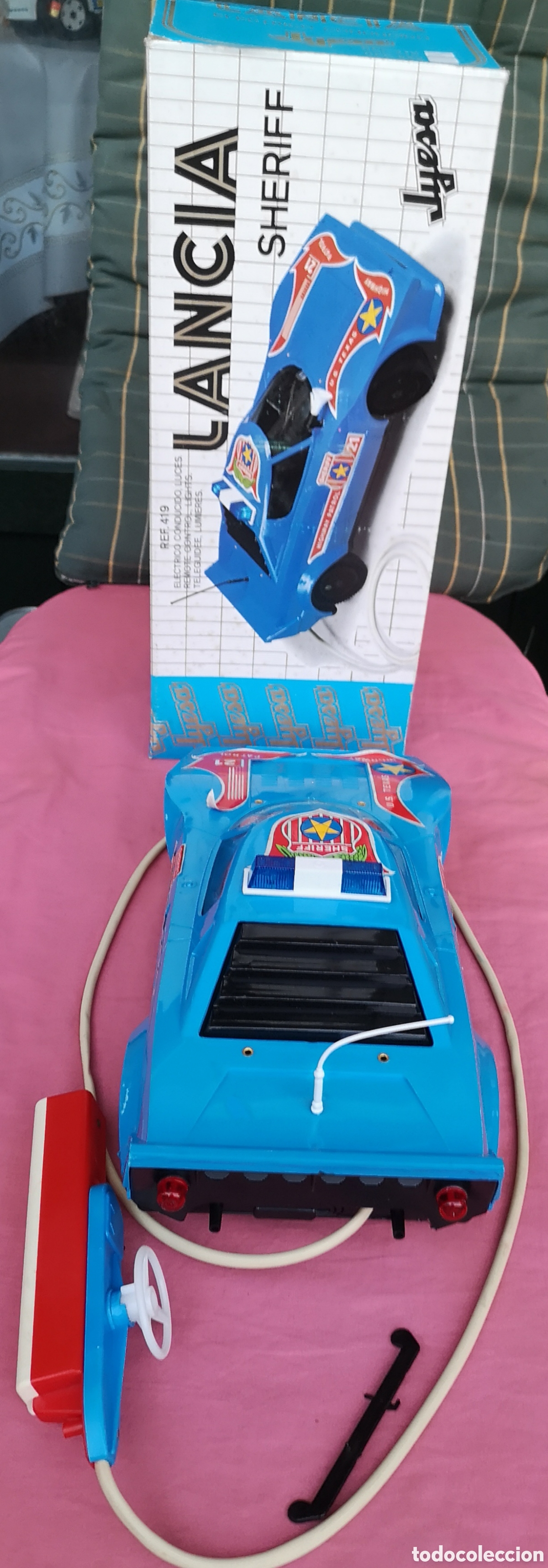 Juguetes antiguos Jyesa: Jyesa. Lancia Sheriff. El&eacute;ctrico LUCES. Ref 419. RUEDAS DELANTERAS SIN UNI&Oacute;N. A&ntilde;os 70/80.