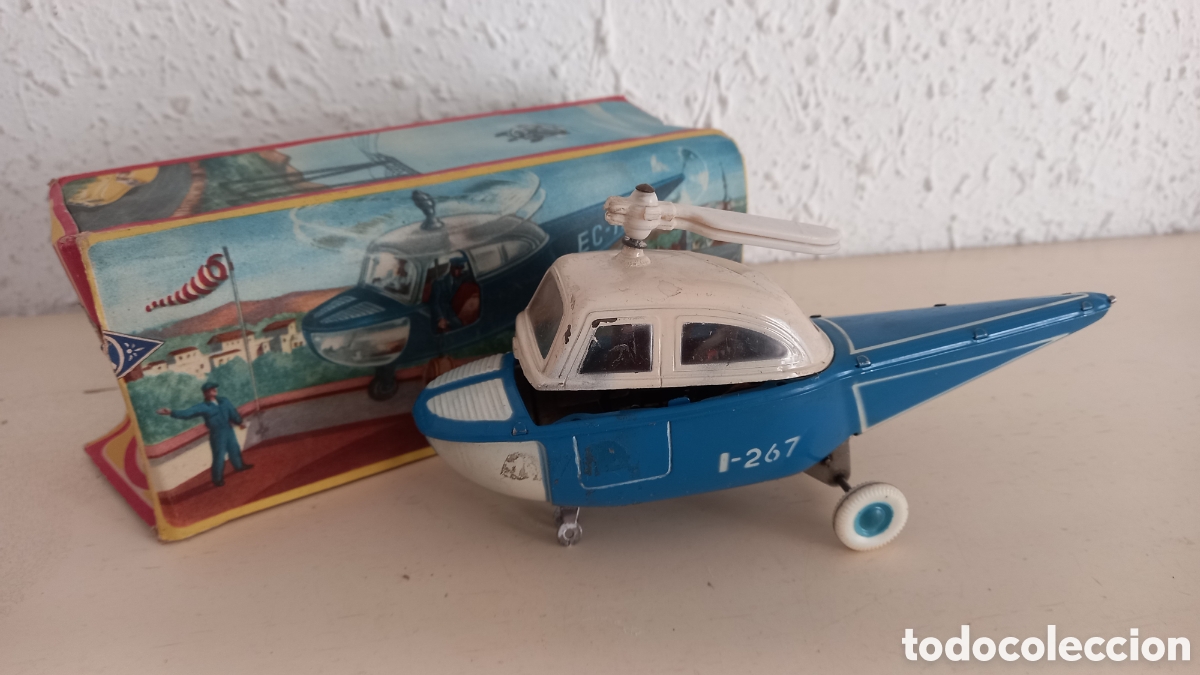 Juguetes antiguos Jyesa: Helicoptero de JYESA. Juguete n&ordm; 267. Para desguace de piezas o restaurar. Caja original