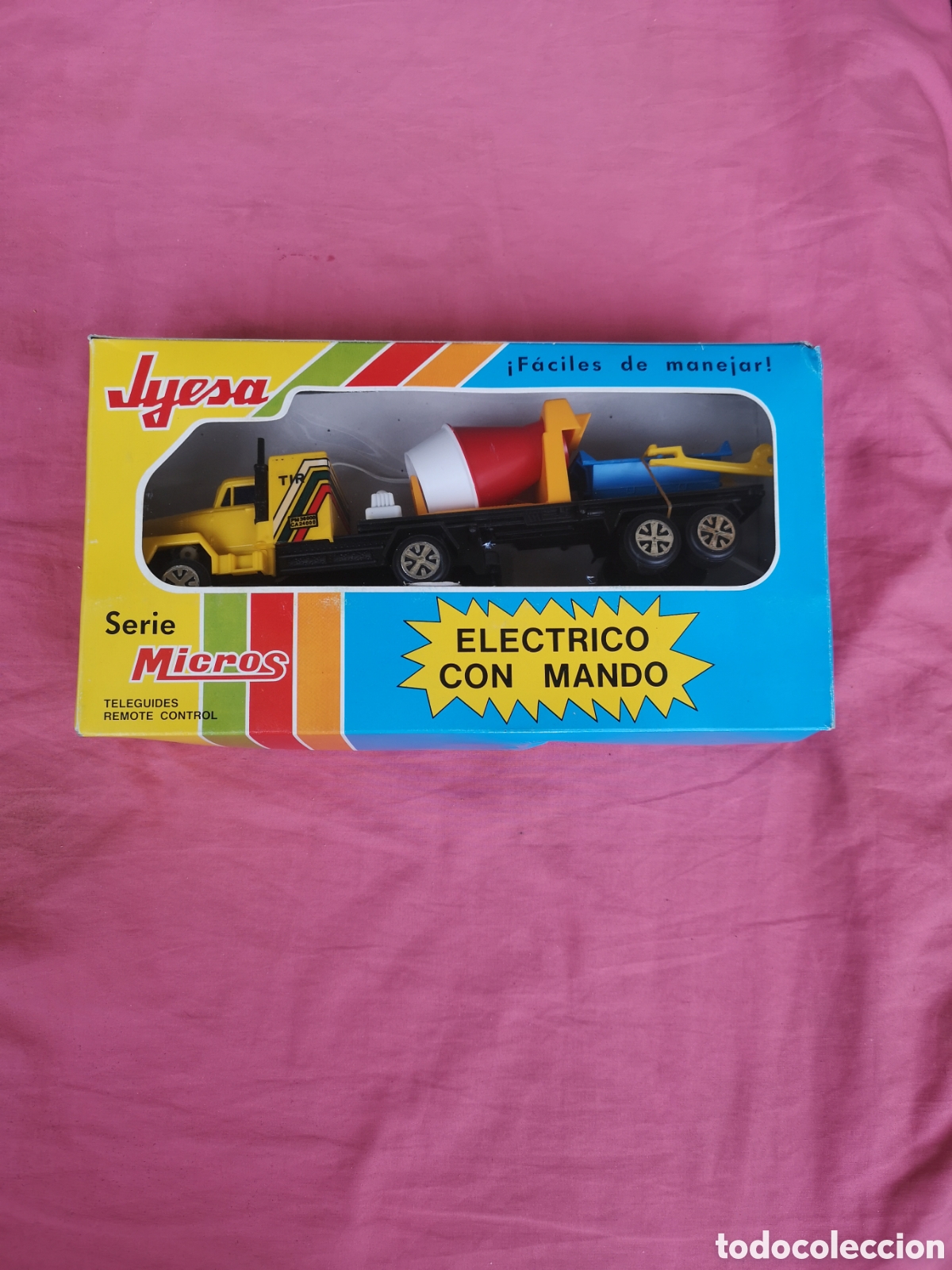 Juguetes antiguos Jyesa: Jyesa. Cami&oacute;n Obras P&uacute;blicas130. Serie Micros. NO FUNCIONA EL MANDO. A&ntilde;os 80.