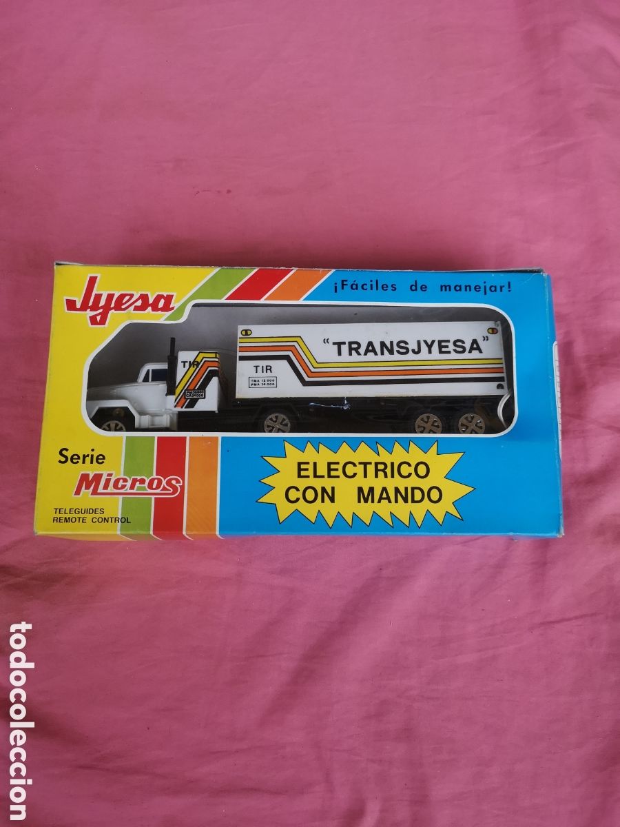 Juguetes antiguos Jyesa: Jyesa. Cami&oacute;n caja cerrada 133. Serie Micros. NO FUNCIONA EL MANDO. A&ntilde;os 80. CAMI&Oacute;N BIEN.
