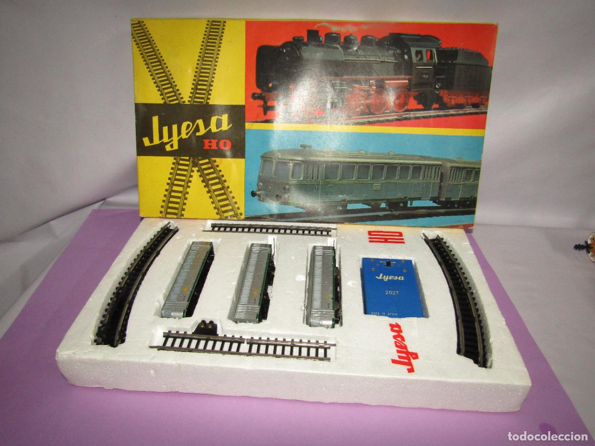 Juguetes antiguos Jyesa: Antigua Composici&oacute;n Automotor de RENFE * EL ABUELO * en Escala *H0* de JYE JYESA