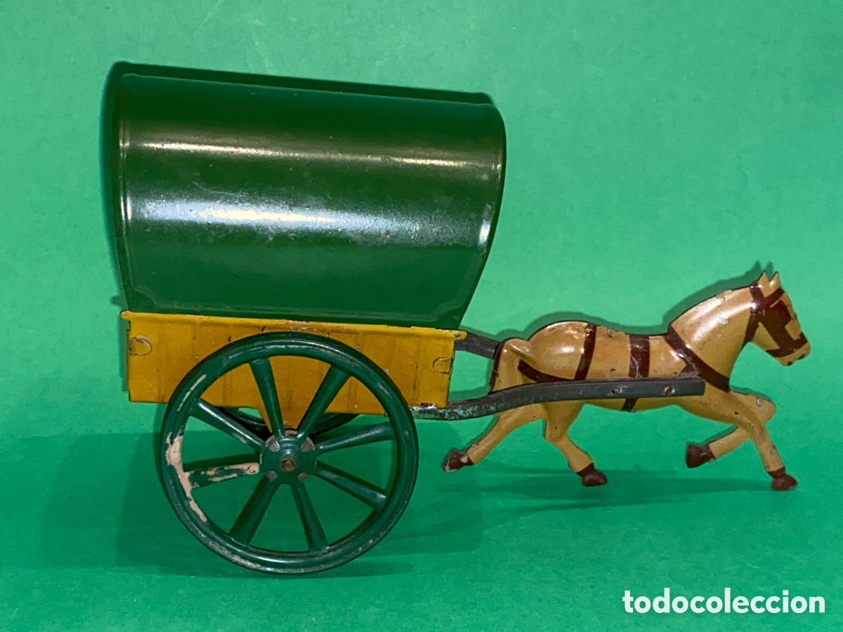Juguetes antiguos Jyesa: Carro Tartana de JYESA, hojalata (tipo RICO, PAYA)