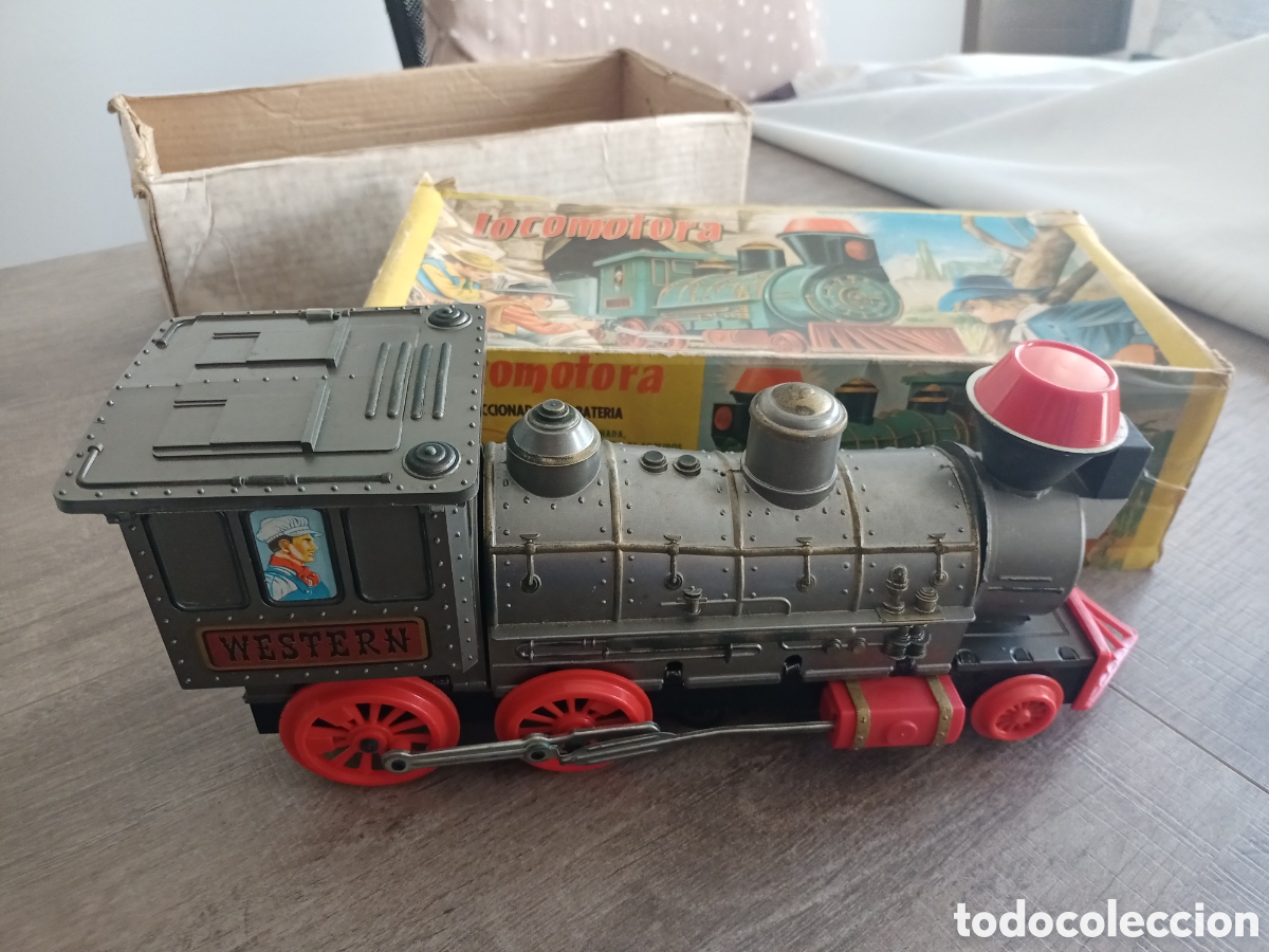 Juguetes antiguos Jyesa: Locomotora jyesa n&deg; 431 funciona con pilas original a&ntilde;os 70 80 en caja oeste americano