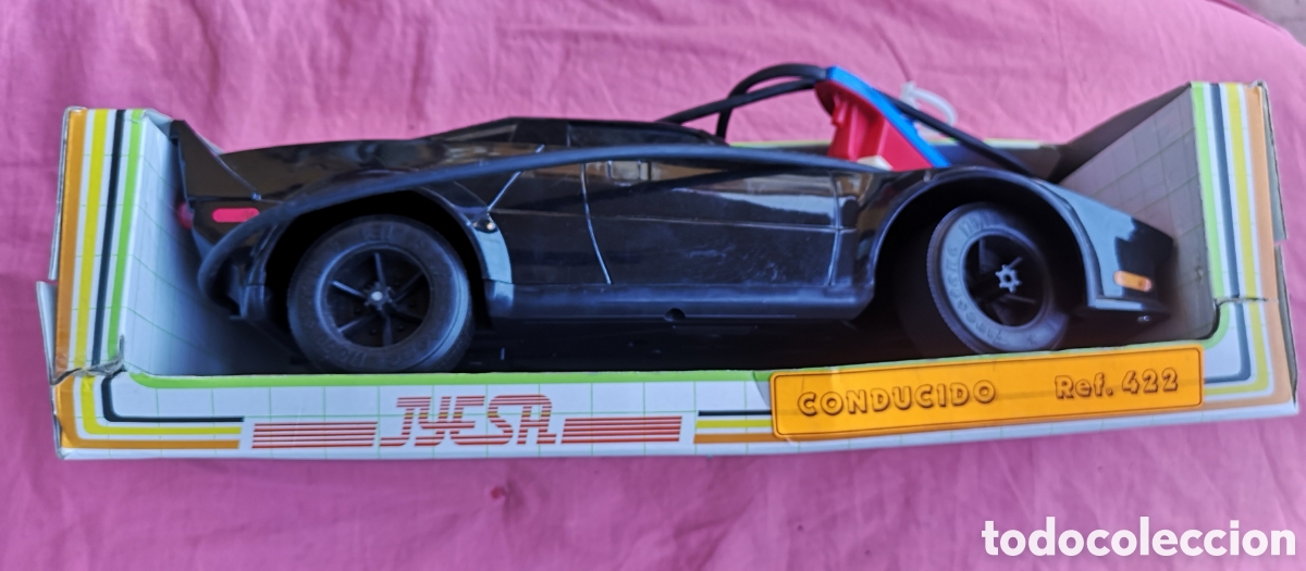 Juguetes antiguos Jyesa: Jyesa. Coche FANT&Aacute;STICO Negro CONDUCIDO Ref 422. FUNCIONA. ALG&Uacute;N DEFECTO.