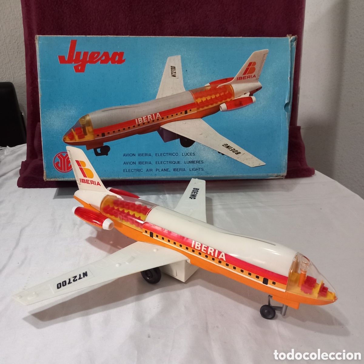 Altes Spielzeug Jyesa: AVION IBERIA SALVA OBSTACULOS (juguetes JYESA)43cm&times;39cm