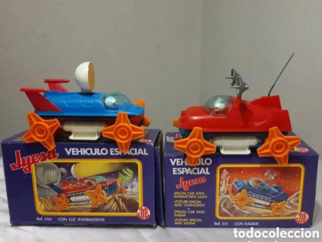 Juguetes antiguos Jyesa: 2&times;,VEHICULOS ESPACIALES juguetes JYESA(A&Ntilde;OS 70'80's)SIN PROBAR