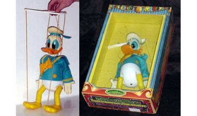 Jouets Anciens: MARAVILLOSA Y ANTIGUA MARIONETA GUI&Ntilde;OL DEL PATO DONALD