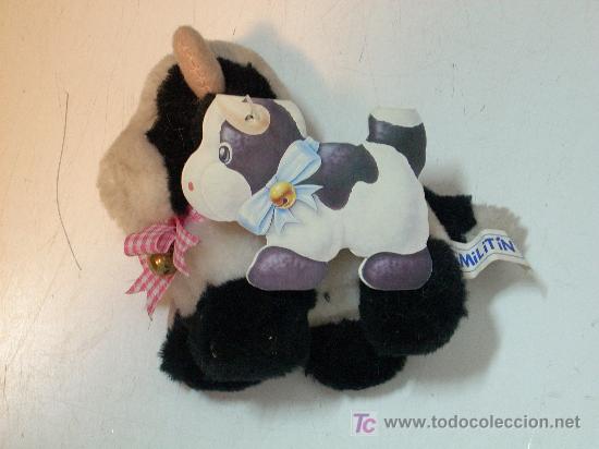 Juguetes antiguos: VACA DE PELUCHE PEQUE&Ntilde;A - Foto 1