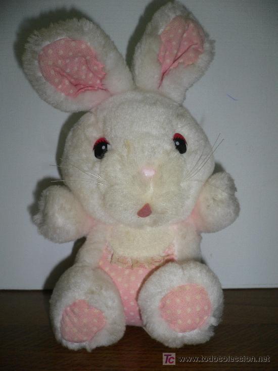 Juguetes antiguos: CONEJITO DE PELUCHE 18cm - Foto 1