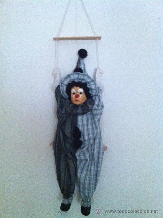 Juguetes antiguos: Payaso en columpio - Foto 1