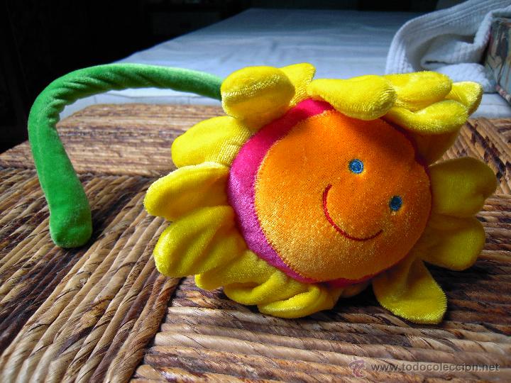 Juguetes antiguos: Flor de peluche - Foto 1
