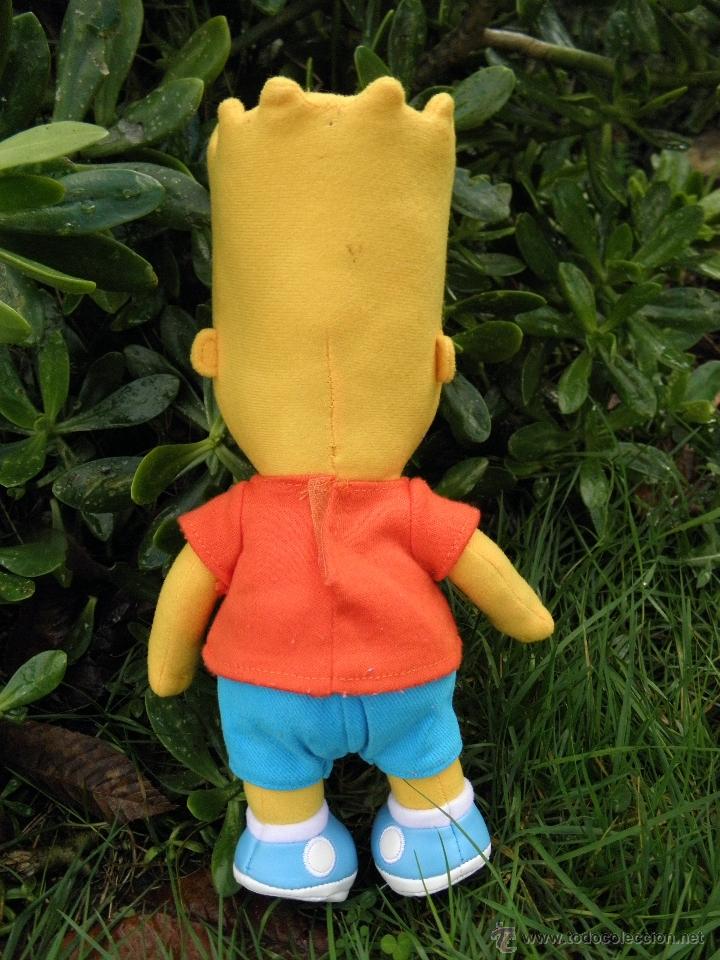 Juguetes antiguos: Mu&ntilde;eco suave Bart Simpson de 28 cm - Foto 3