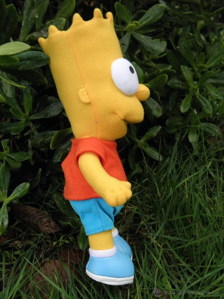 Juguetes antiguos: Mu&ntilde;eco suave Bart Simpson de 28 cm - Foto 4