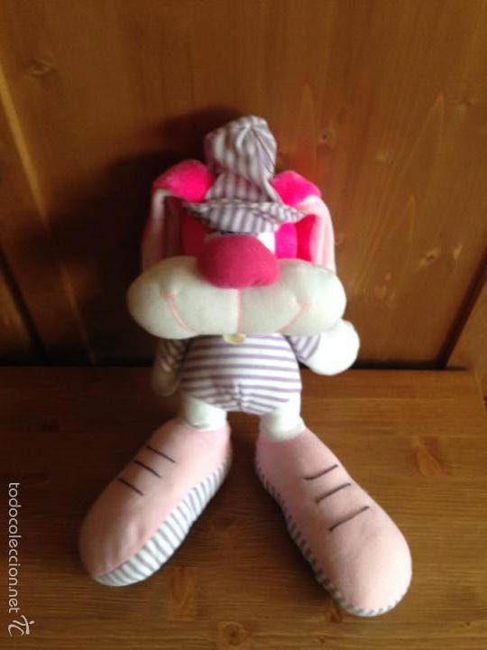 Juguetes antiguos: Mu&ntilde;eco peluche conejo. - Foto 1
