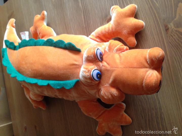 Juguetes antiguos: Mu&ntilde;eco peluche cocodrilo. - Foto 2
