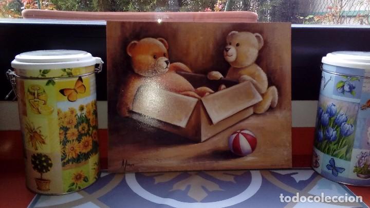 Old Toys: Cuadro infantil dos ositos