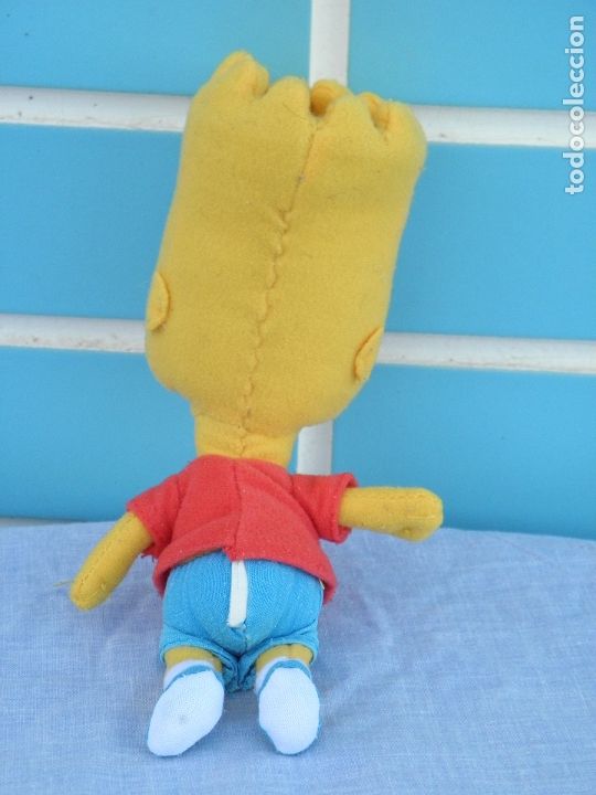 Juguetes antiguos: Mu&ntilde;eco blandito Bart Simpson cabez&oacute;n - Foto 2