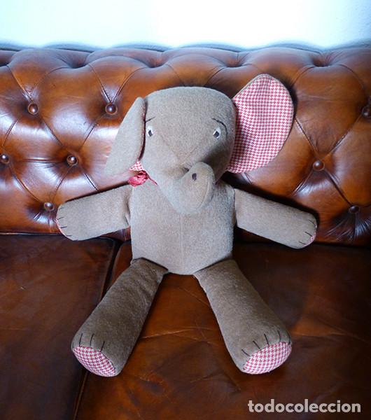 Juguetes antiguos: Elefantito de peluche - Foto 1