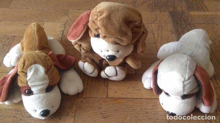Juguetes antiguos: 3 peluches de perritos - Foto 1