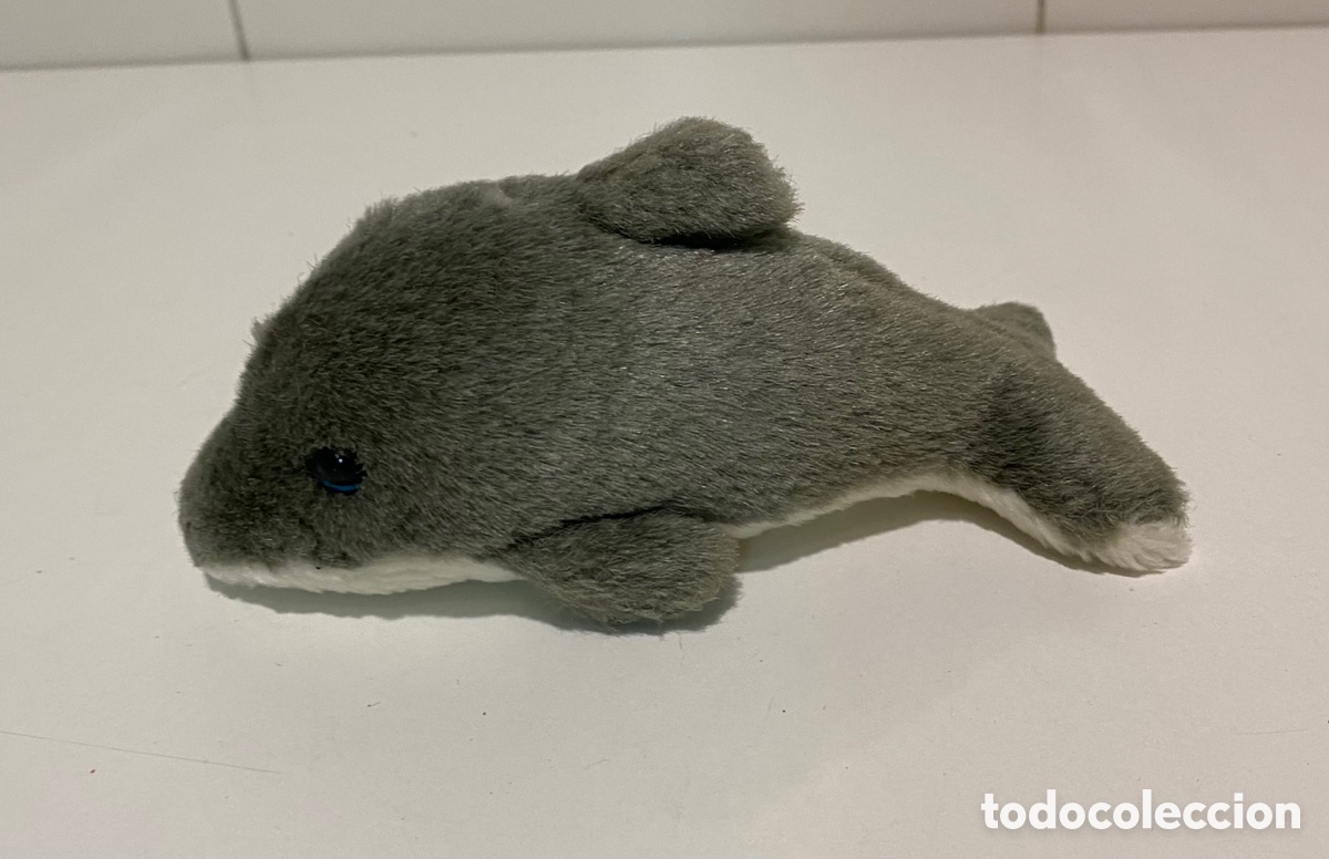 Juguetes antiguos: Delf&iacute;n peluche - Foto 1