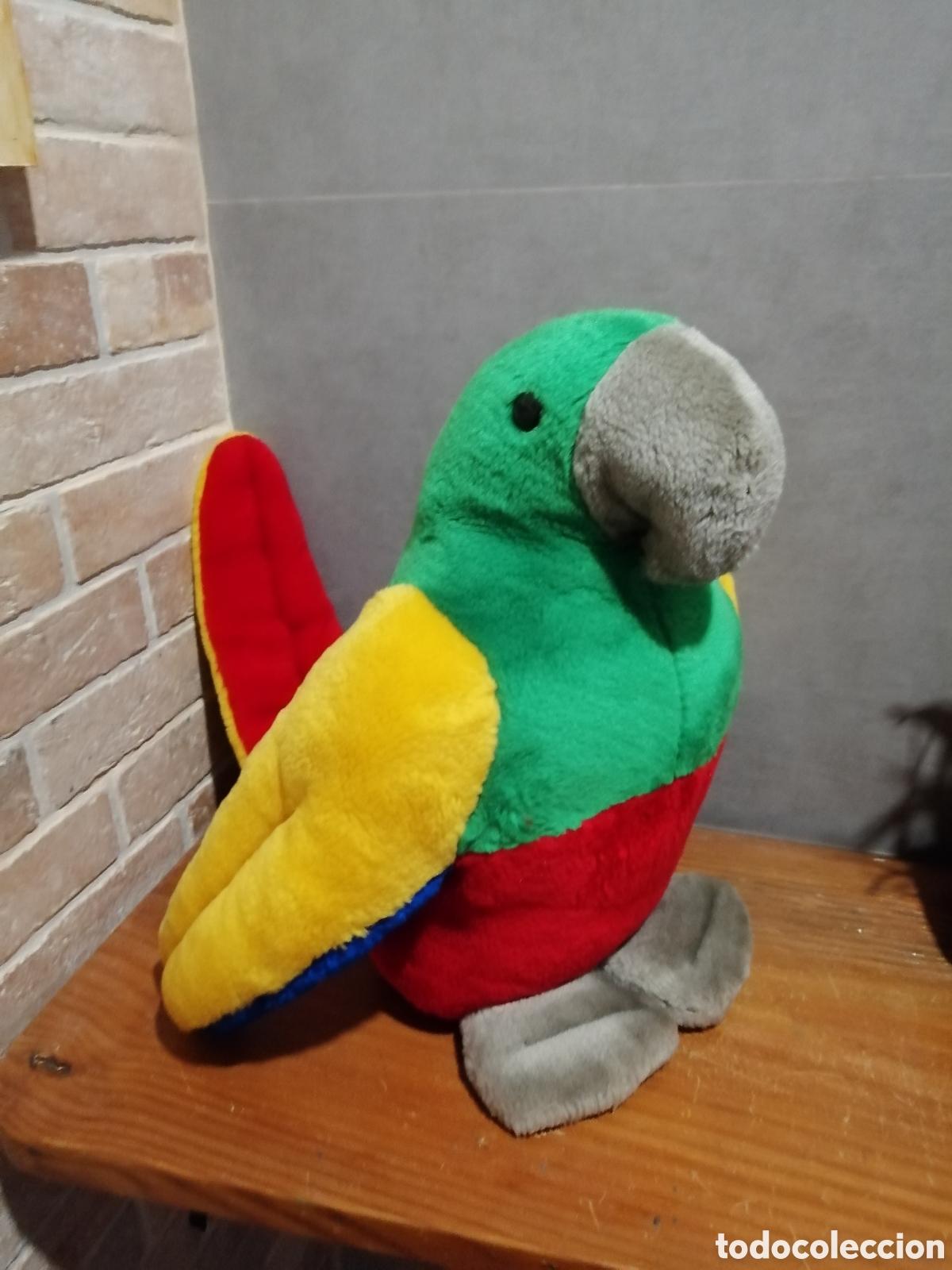 Juguetes antiguos: Loro de peluche - Foto 1