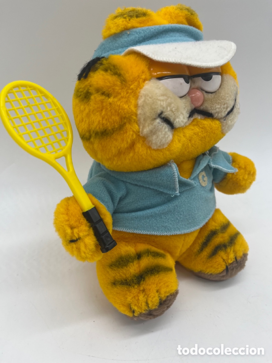 Peluche Vintage : Garfield joueur de tennis