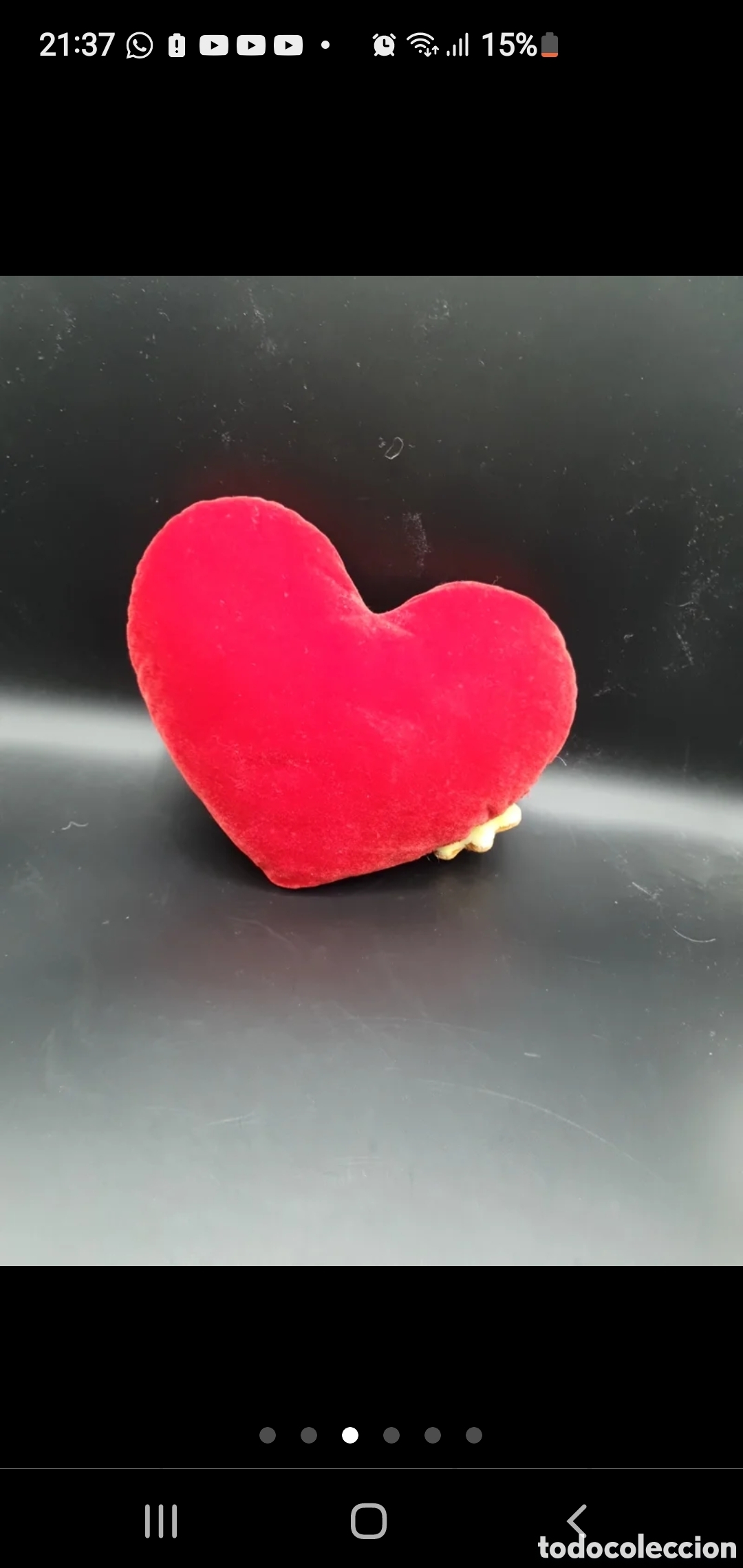 Juguetes antiguos: Peluche coraz&oacute;n con sapito - Foto 3