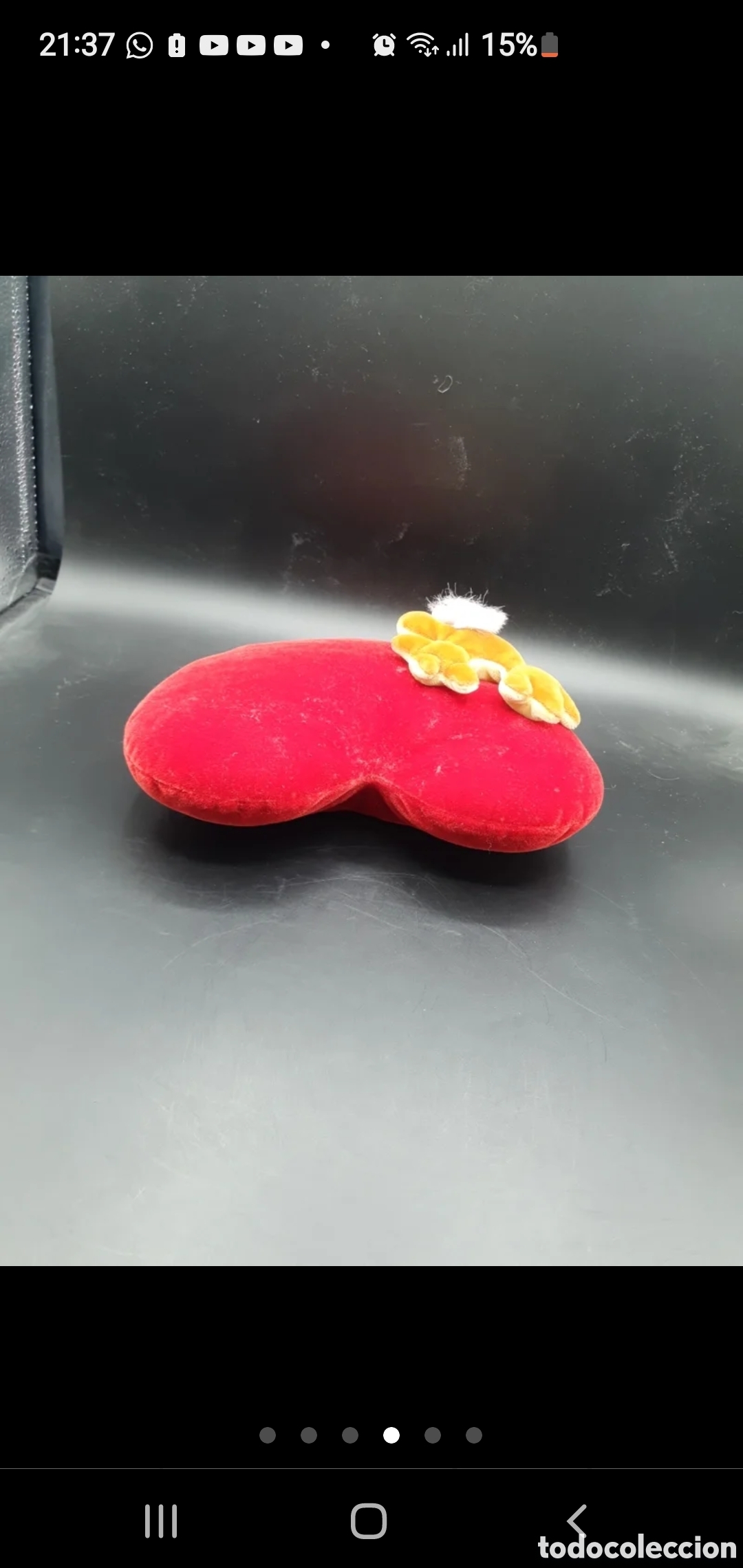 Juguetes antiguos: Peluche coraz&oacute;n con sapito - Foto 4