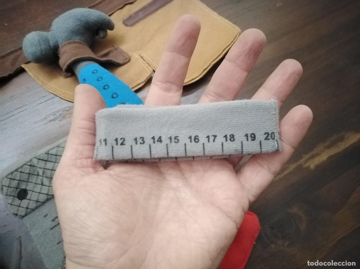 Juguetes antiguos: Cintur&oacute;n de carpintero con herramientas. Peluche. - Foto 6