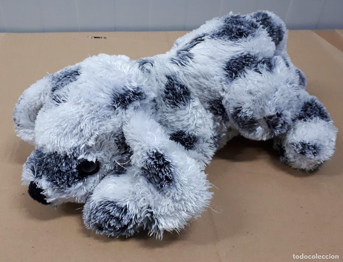Juguetes antiguos: 2 Perro de peluche blanco con manchas negras vista lateral - Foto 6